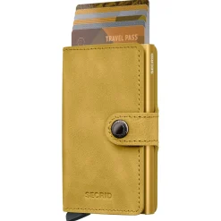 Vintage Miniwallet - Geldbörse RFID 6.5 cm (yellow)