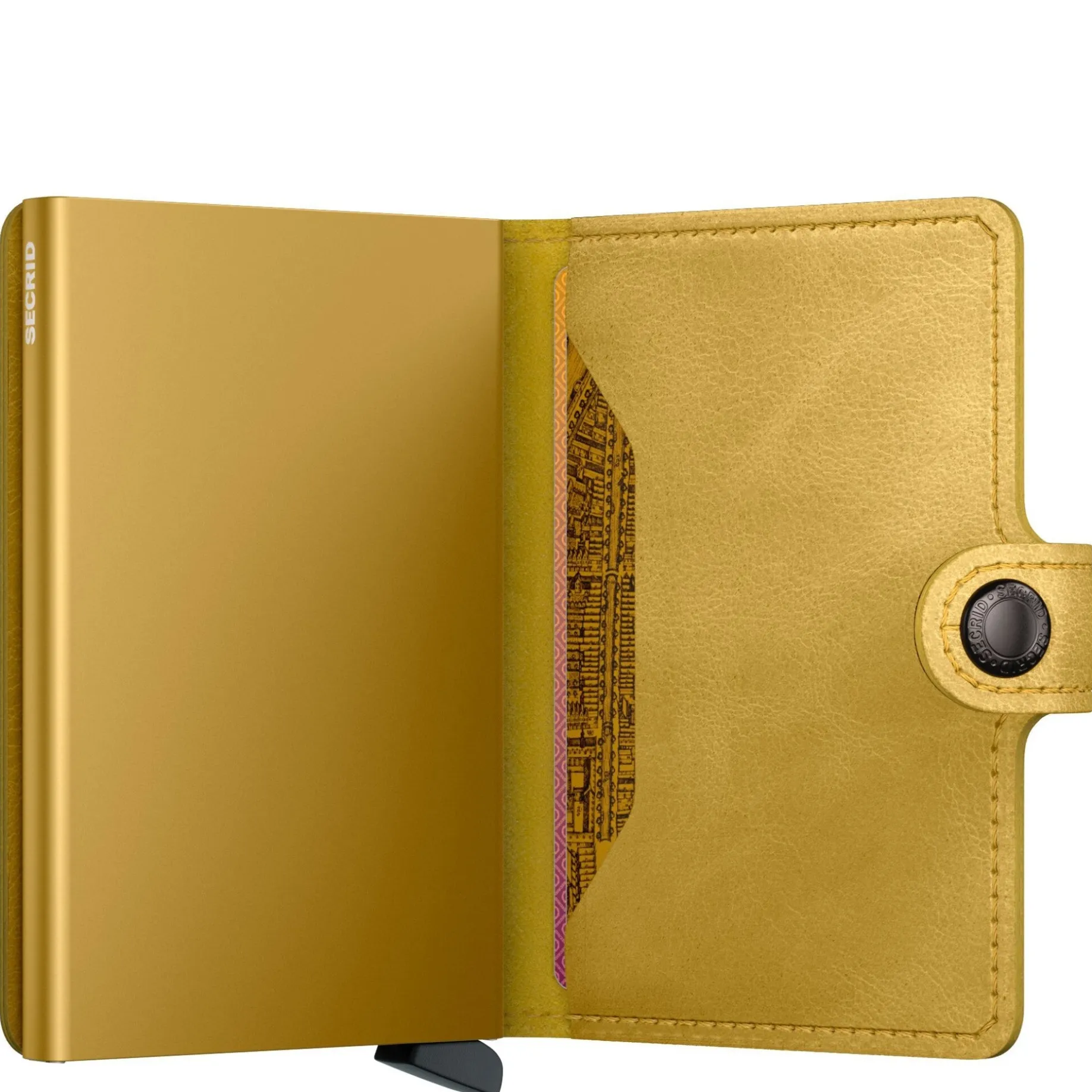 Vintage Miniwallet - Geldbörse RFID 6.5 cm (yellow)