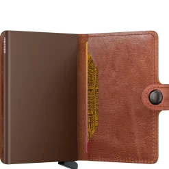 Vintage Miniwallet - Geldbörse RFID 6.5 cm (cognac-brown)
