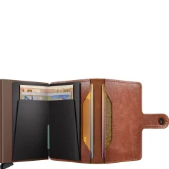 Vintage Miniwallet - Geldbörse RFID 6.5 cm (cognac-brown)