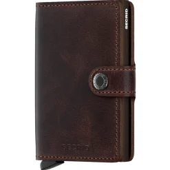 Vintage Miniwallet - Geldbörse RFID 6.5 cm (chocolate)