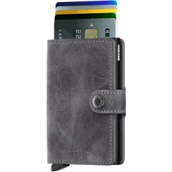 Vintage Miniwallet - Geldbörse RFID 6.5 cm (grey-black)