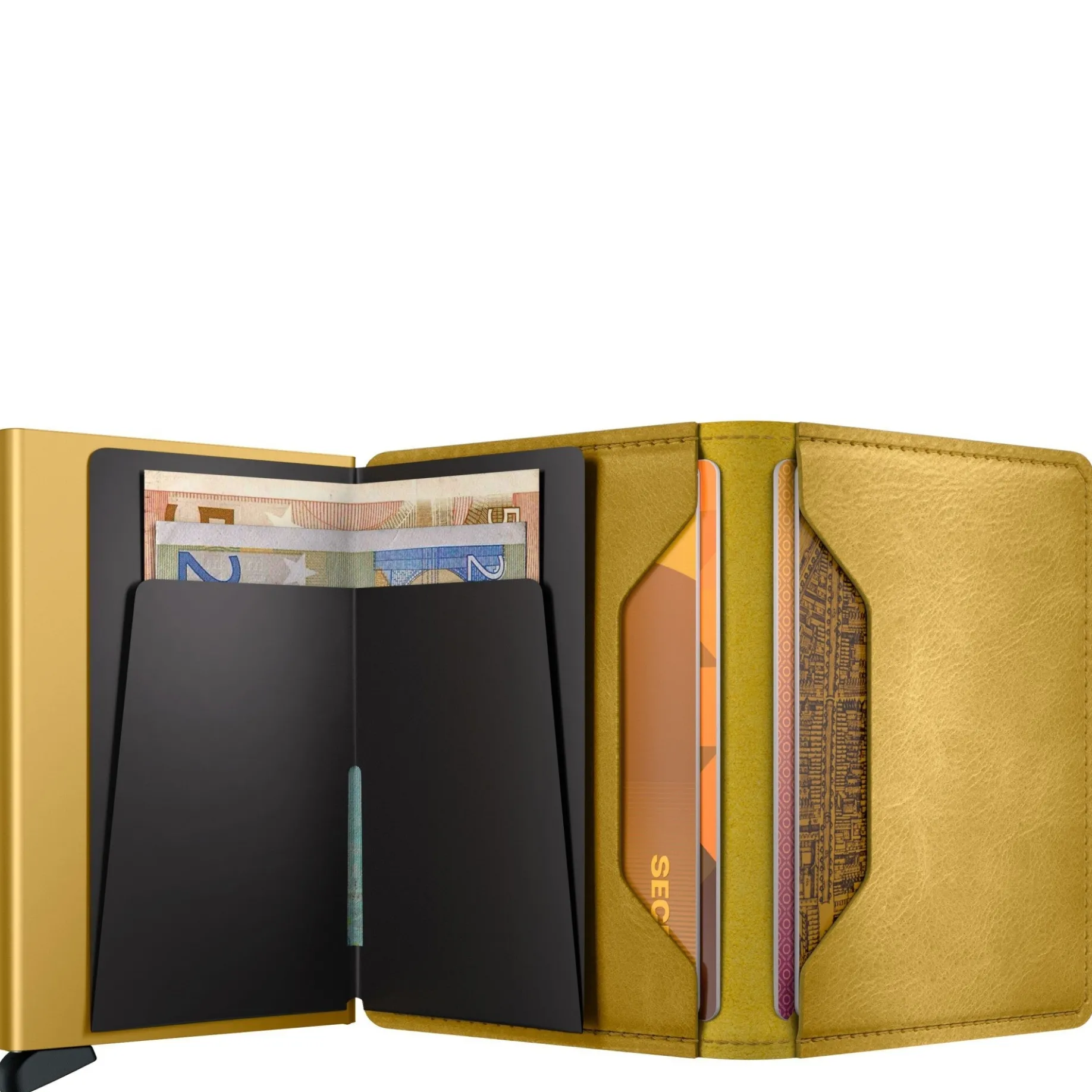 Vintage Slimwallet - Geldbörse RFID 6.8 cm (yellow)