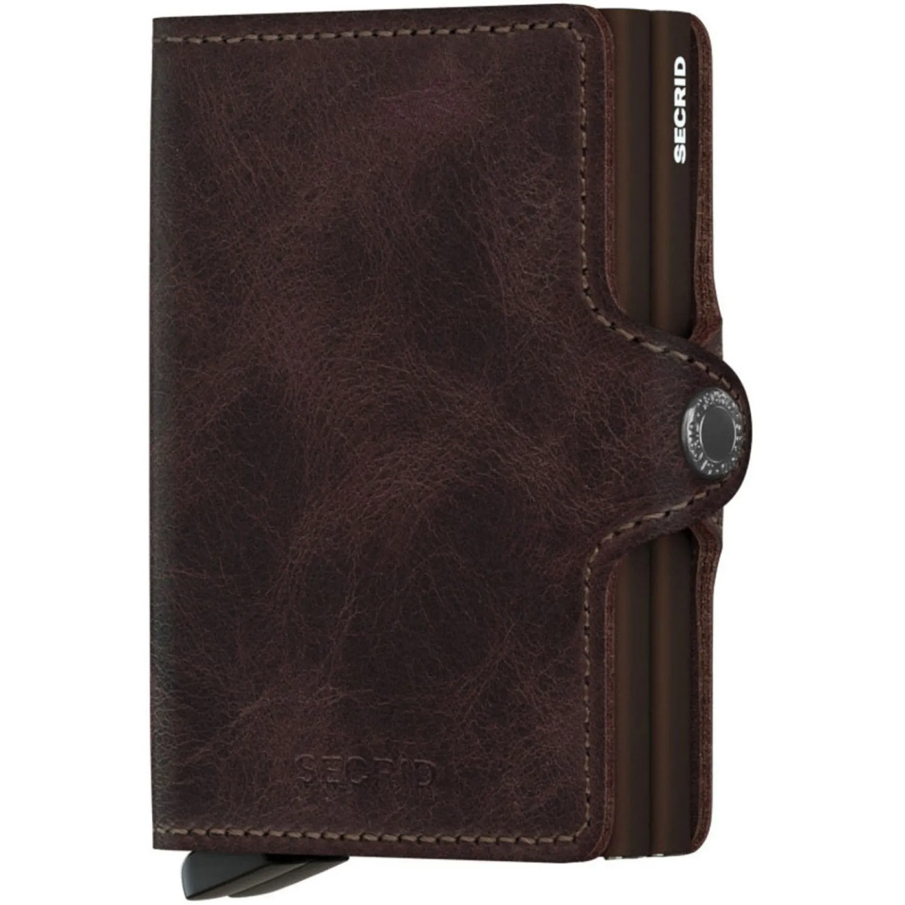 Vintage Twinwallet - Geldbörse RFID 7 cm (chocolate)
