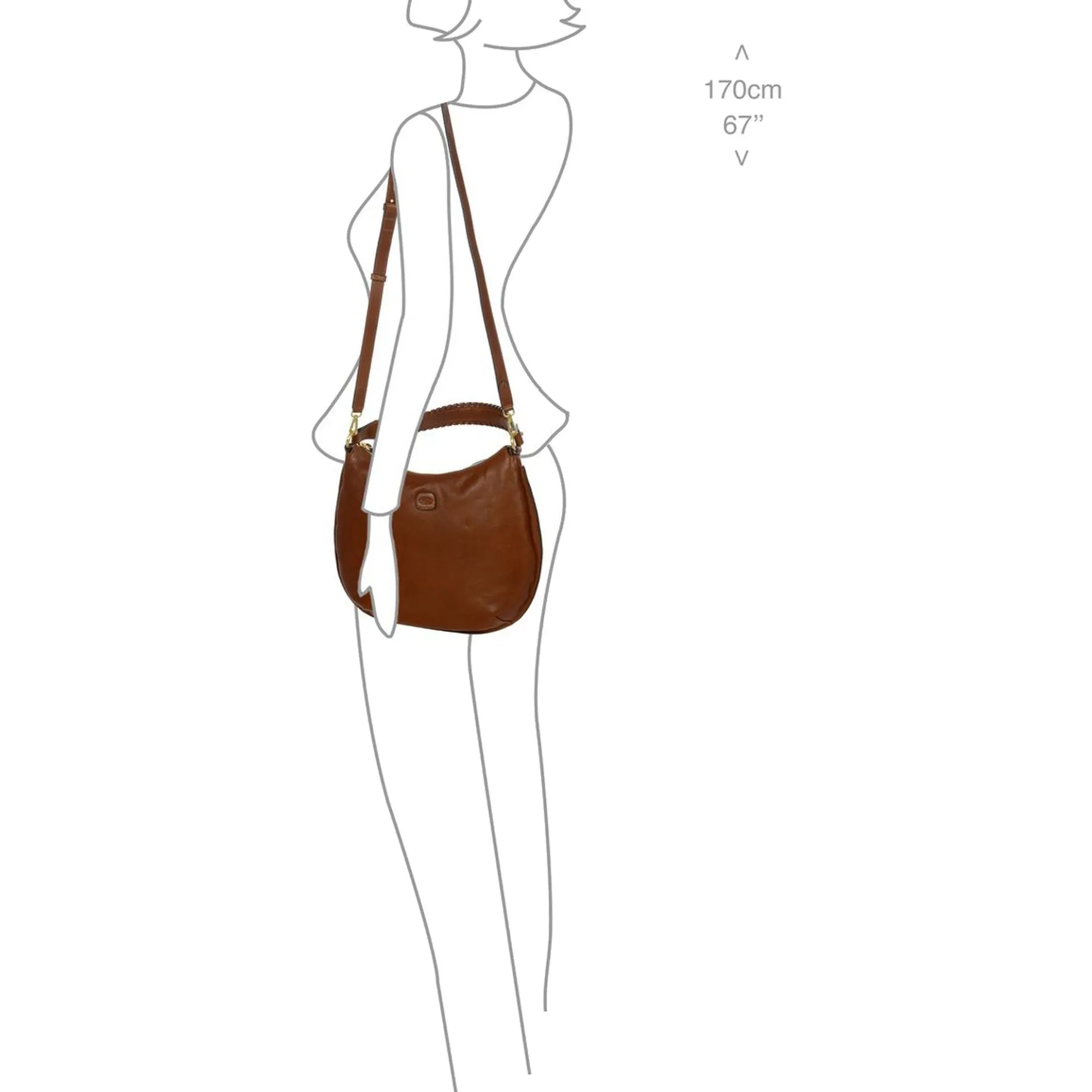 Volterra - Schultertasche 39 cm (tobacco)