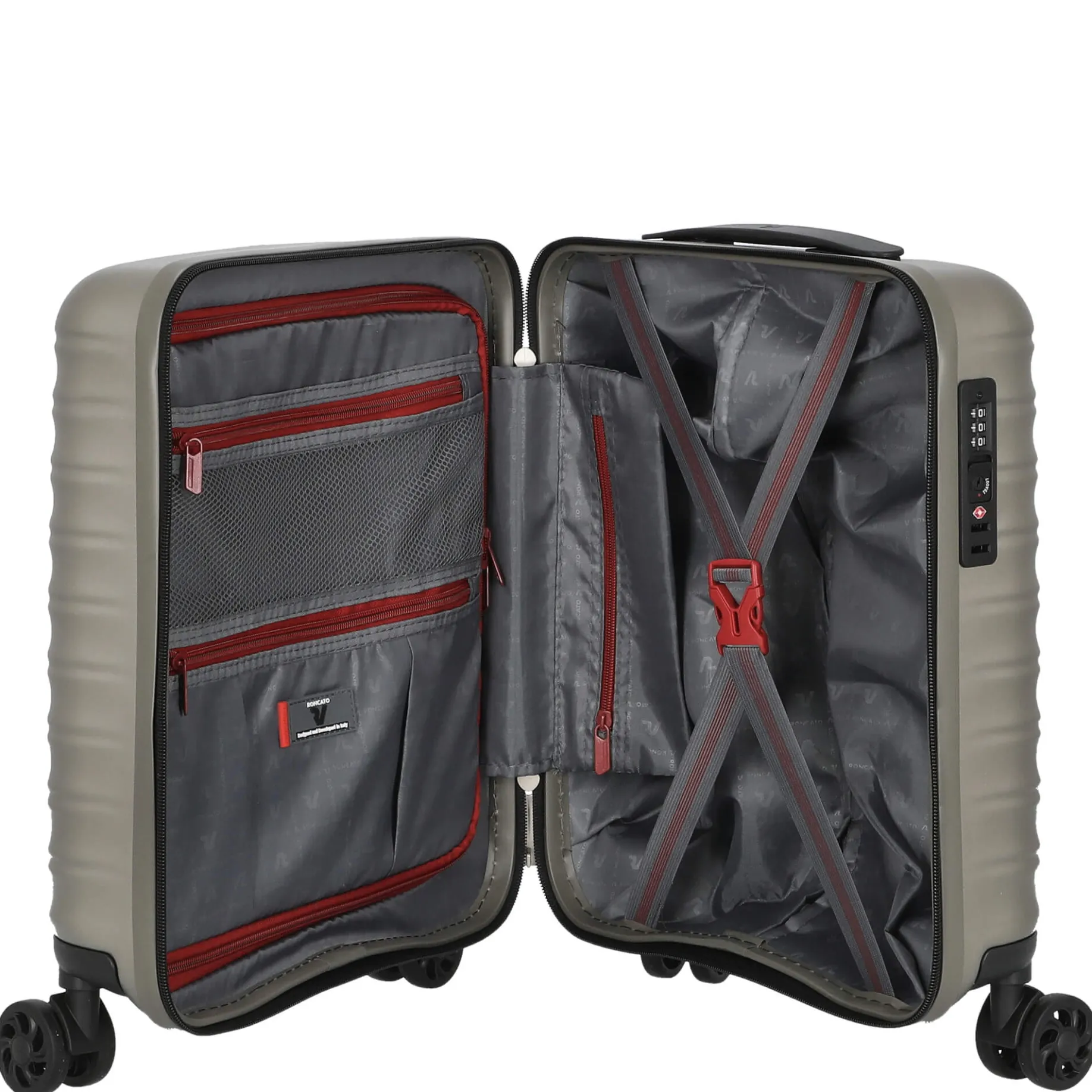 Wave - 4-Rollen-Kabinentrolley 45 cm (Easyjet Handgepäck) (champagne)