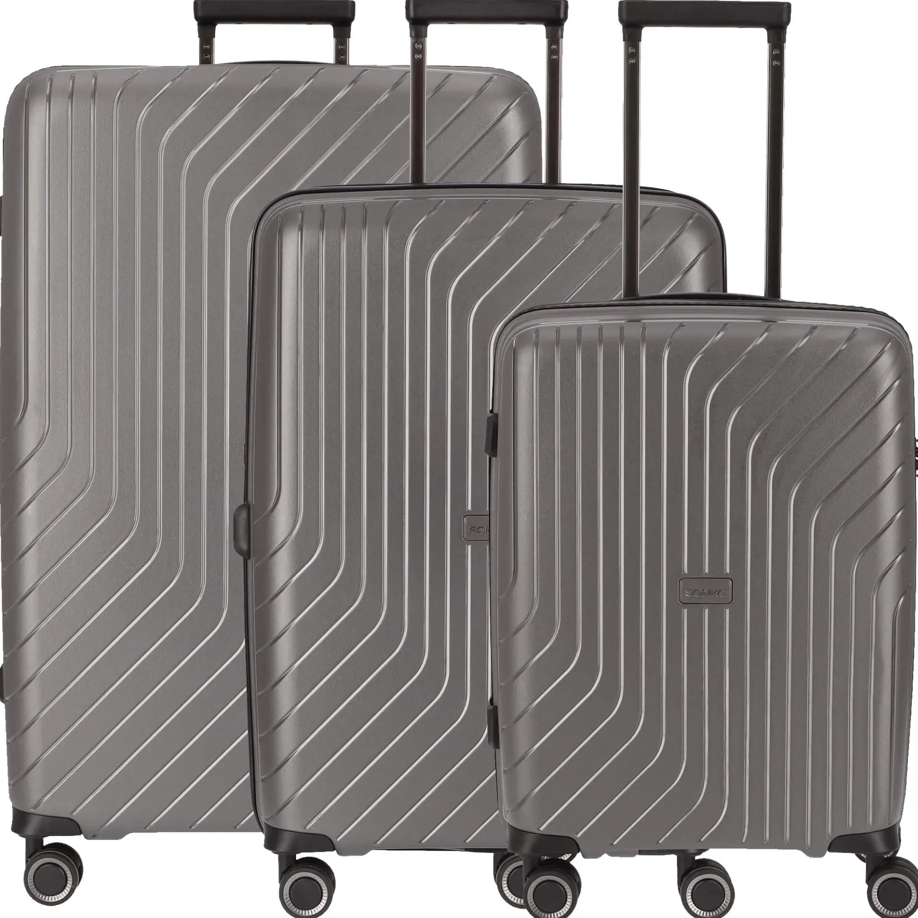 Wave - 4-Rollen-Trolley Set 3tlg. (anthrazit)