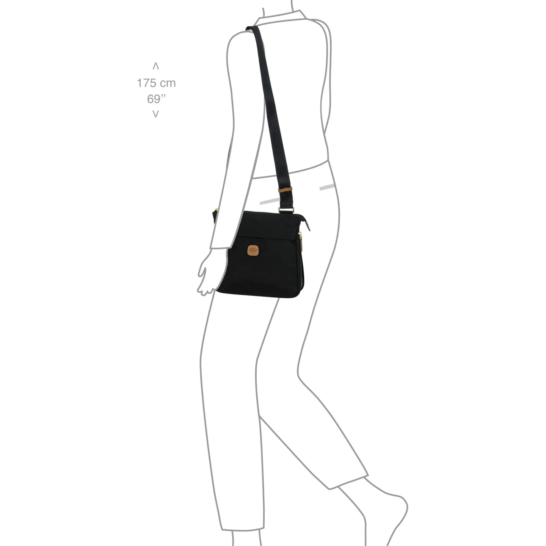 X-Bag - Umhängetasche 26 cm erw. (black)