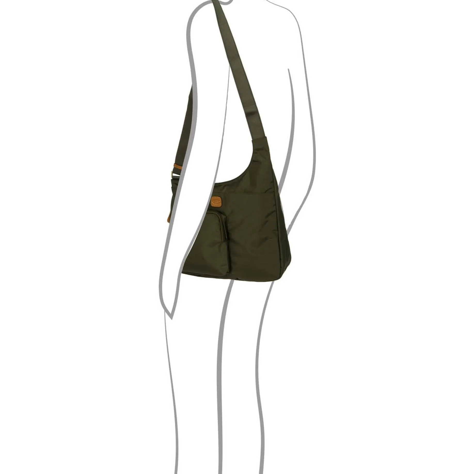 X-Bag Hipster - Schultertasche 32 cm (olive)