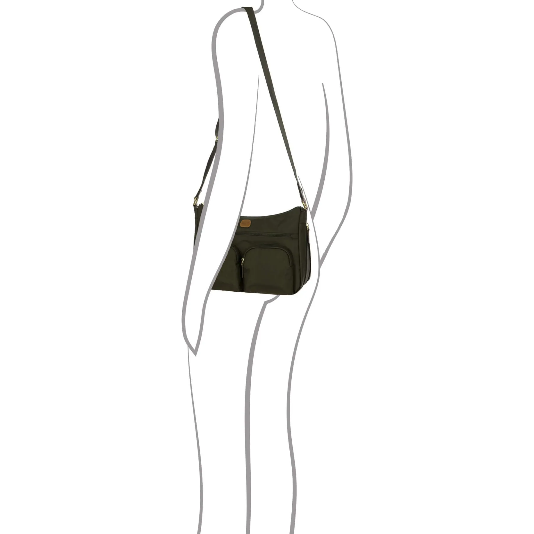 X-Bag Shopper M - Schultertasche 34 cm (olive)