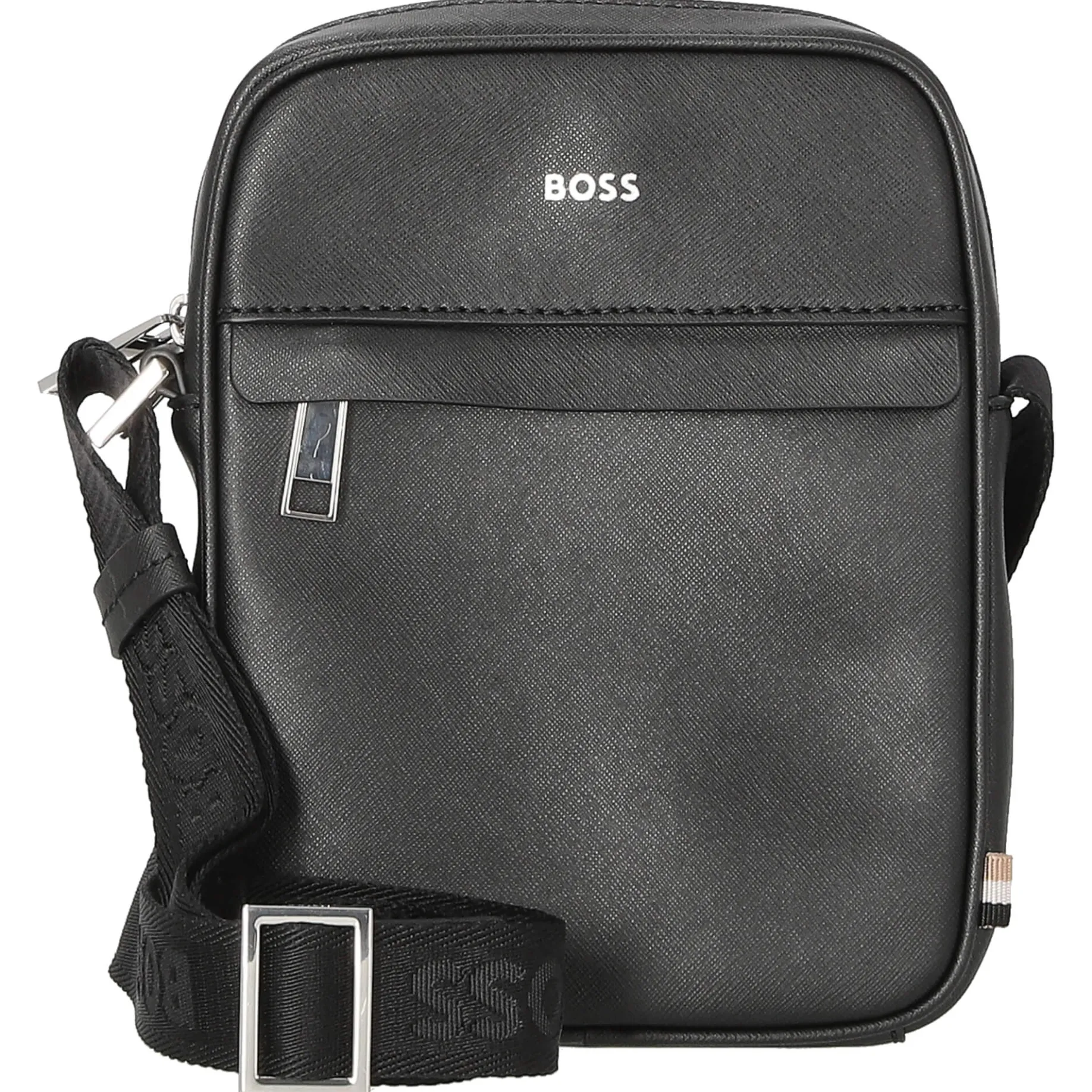 Zair Ns Zip - Umhängetasche Leder 21 cm (schwarz)