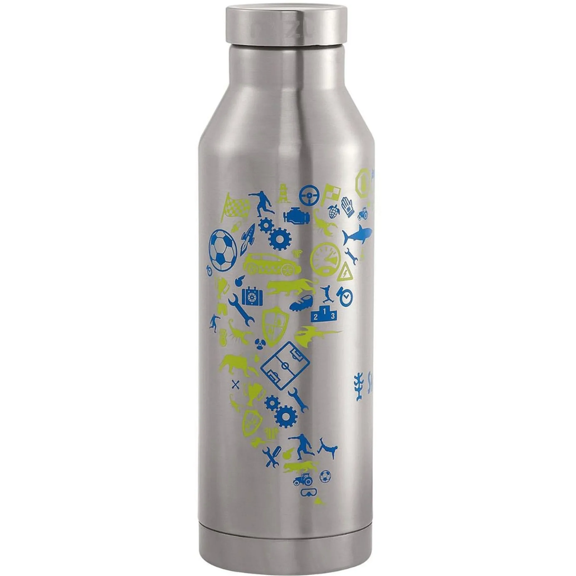 Zubehör 500 ml Isolierte Edelstahl - Trinkflasche (Blau/Gelb)